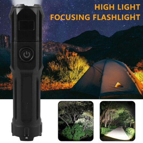 Rechargeable 990000LM LED Tactical Flashlight Zoomable Portable Torch