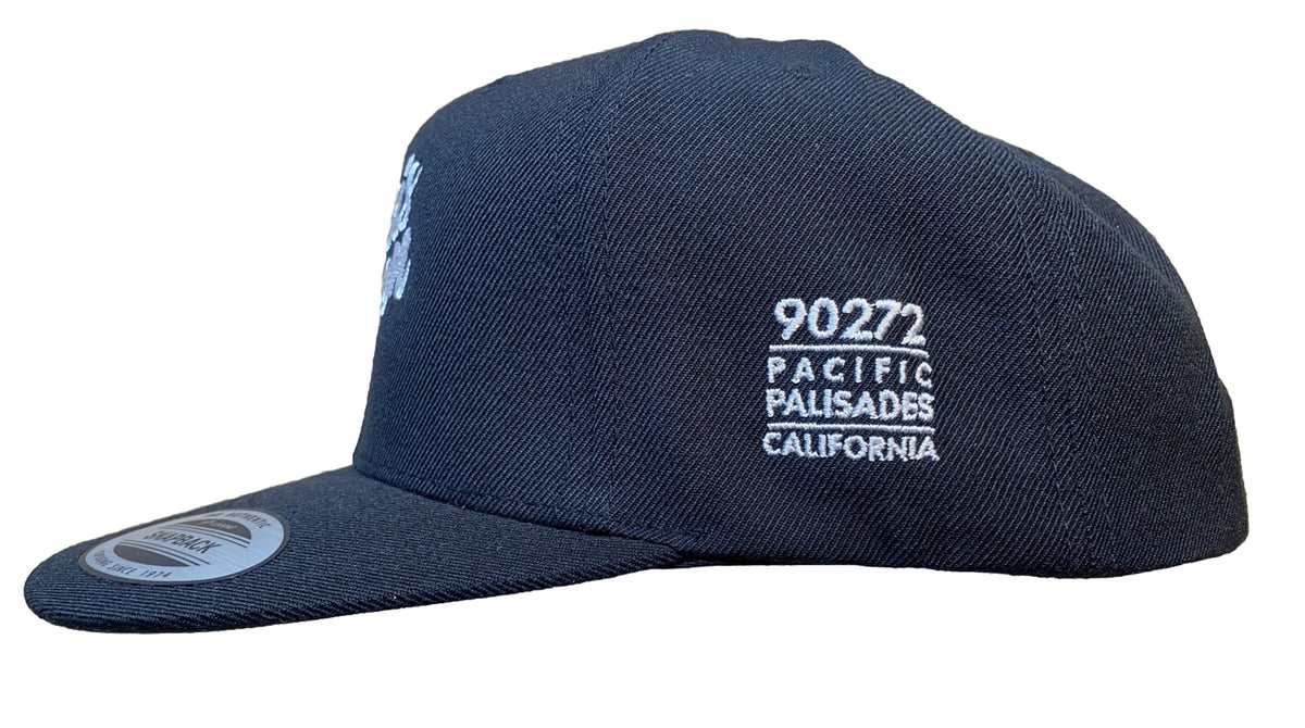 Malbon Golf Hat Genesis Open Pacific Palisades Black Snapback Cap