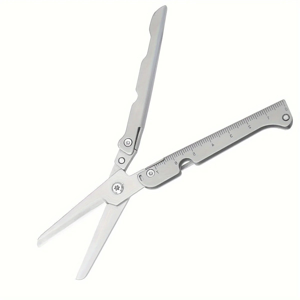 Portable Multi-Functional Folding Scissors for Outdoor Survival Stainless Steel
