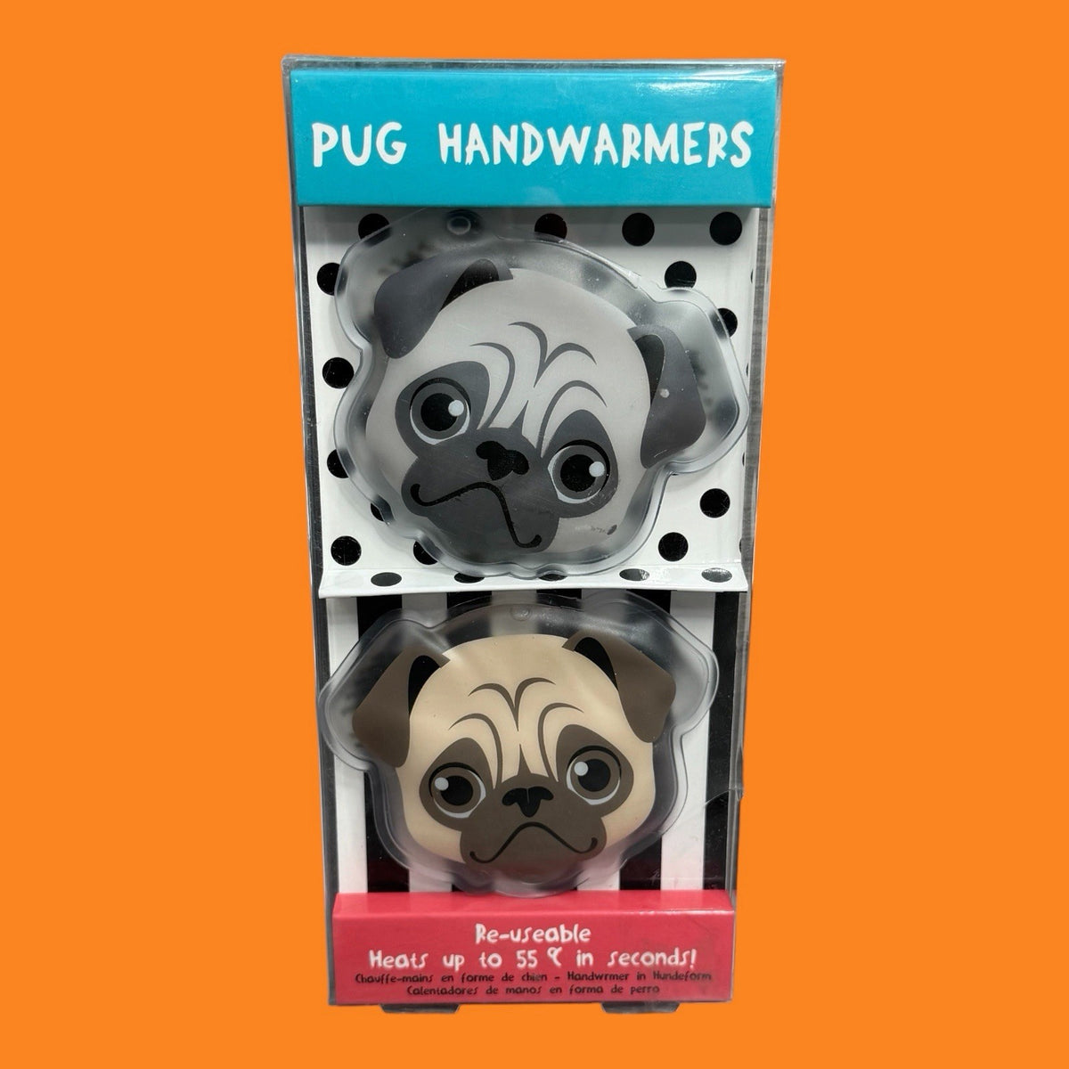 Dog Hand Warmers Reusable Quick Activation Pug Breed Winter Accessory