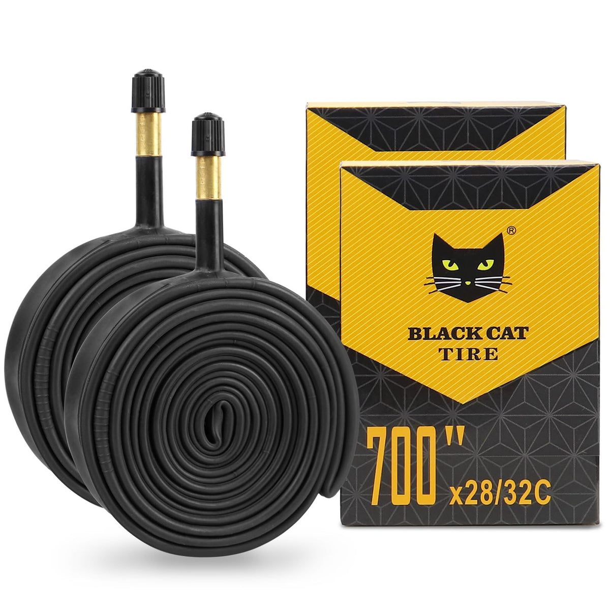 2 Pack 700x28C/32C Bike Inner Tubes with Schrader Valves for Road Bikes
