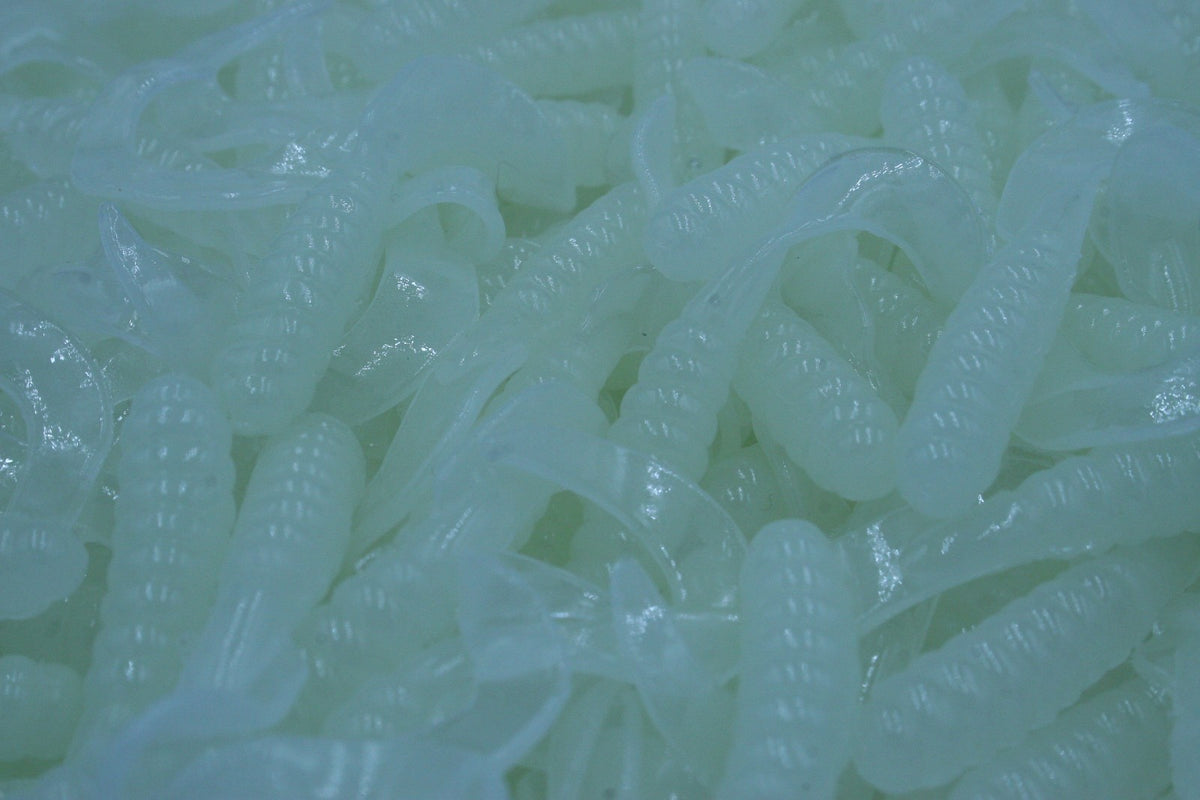 Glow Twister Tail Grubs Soft Plastic Fishing Lures for Walleye Bass 3 Inch