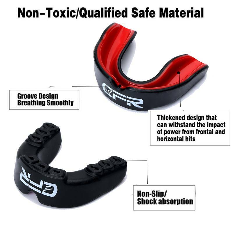 Boxing Mouth Guard Teeth Protector Gum Shield Impact Mouthpiece with Case