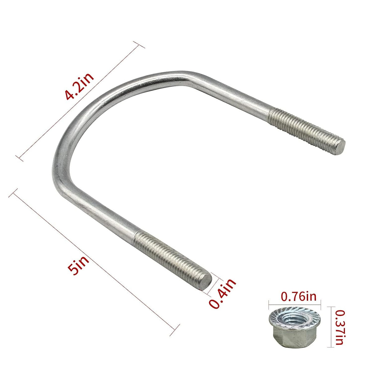 Heavy Duty Rear Leaf Spring U Bolt for EZGO RXV Golf Cart 2008-2015