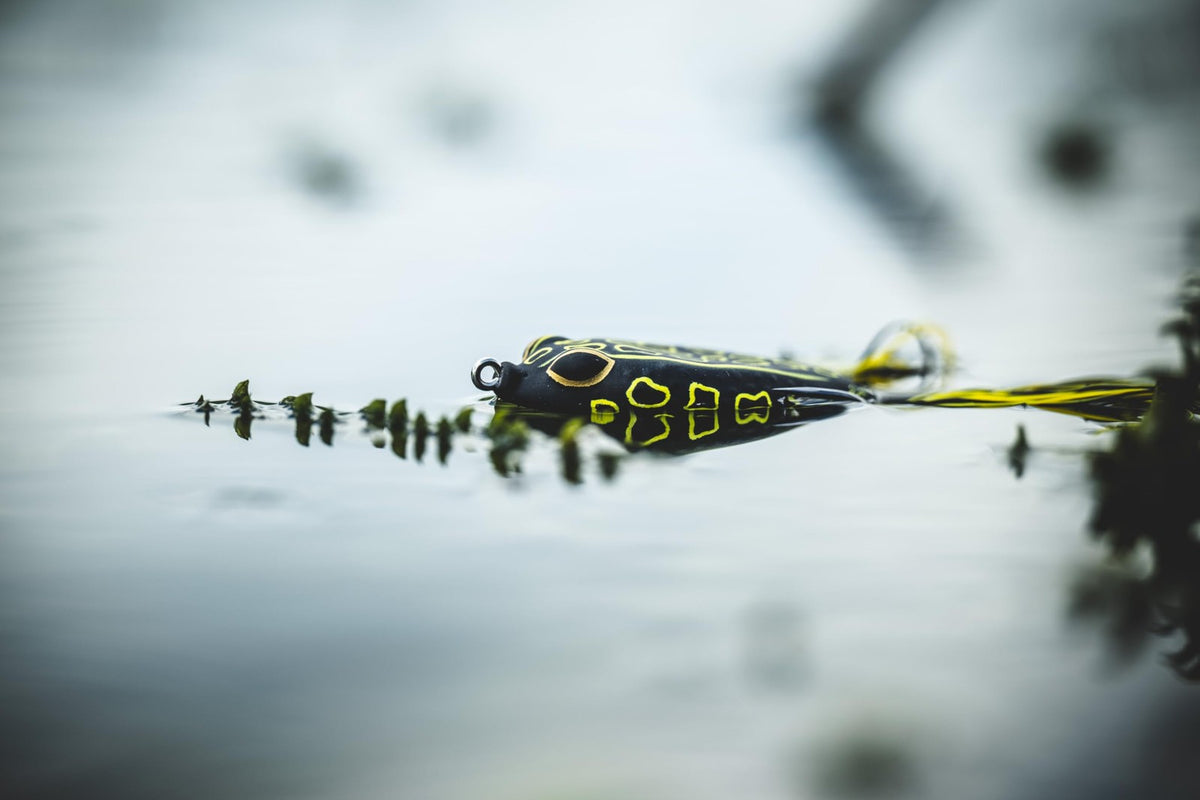 Fishing Frog Lure Popping Green Pumpkin Hollow Body Bass Bait