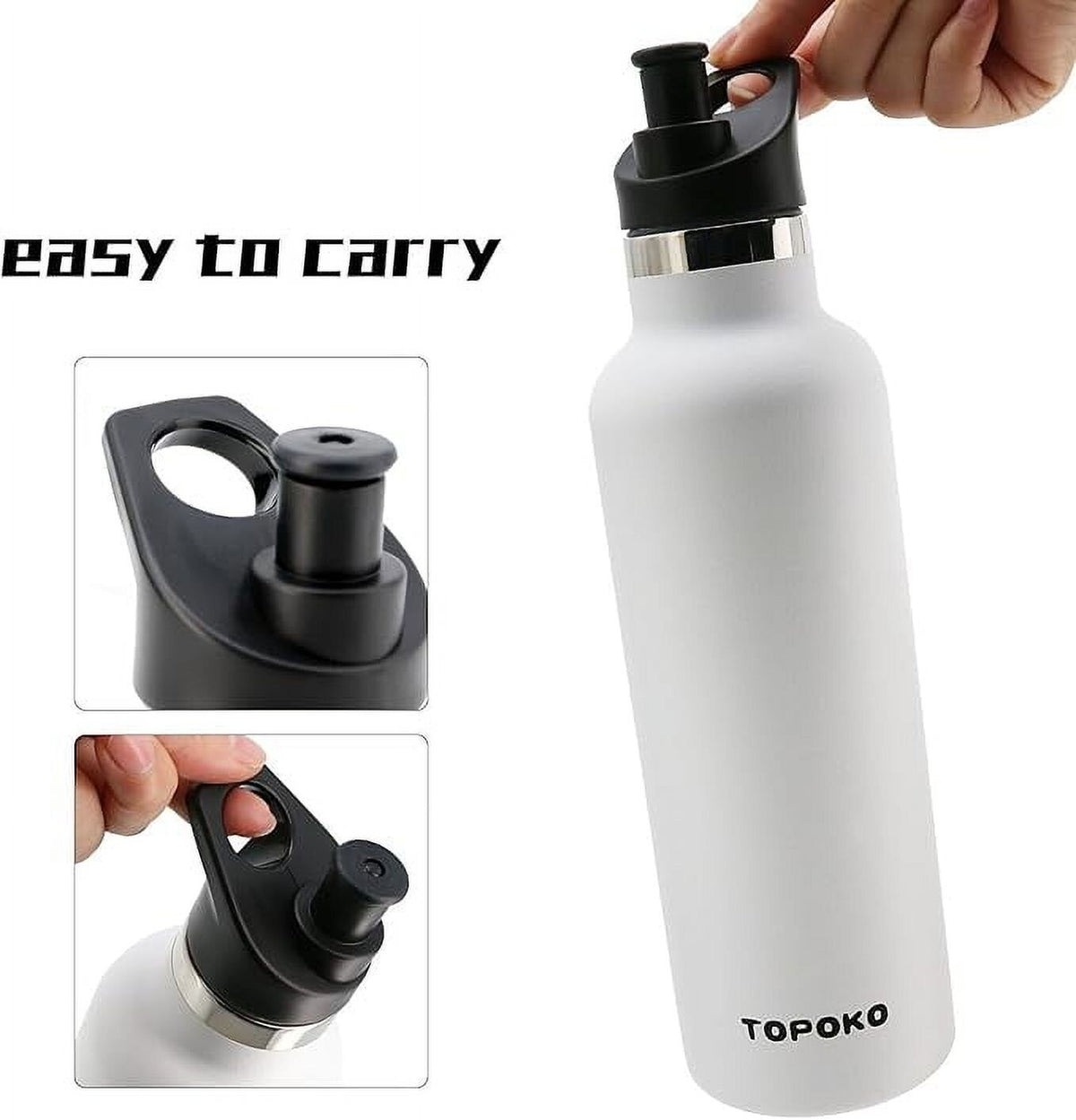 25 oz Stainless Steel Water Bottle with Double Wall Insulation and Bite Valve