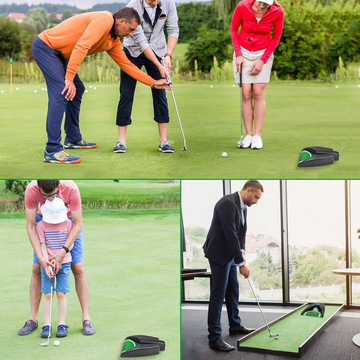 Portable Automatic Putting Cup with Auto-Return for Golf Practice