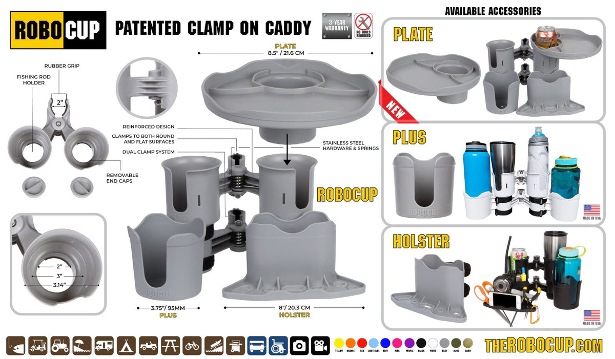 Multi-Color RoboCup Bundle with Holster and Plus - Durable Portable Clamping Tool