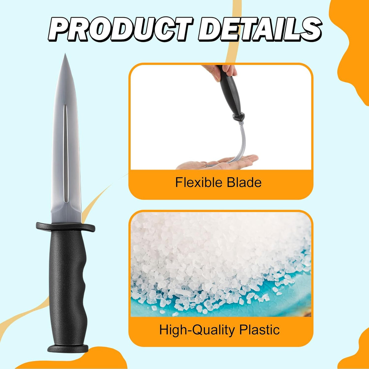 Plastic Training Knife Set - 9.8 Inch Fake Dagger for Martial Arts Practice