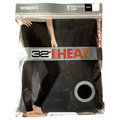 Women's Heat Base Layer Pants - Black, Large, Thermal Activewear