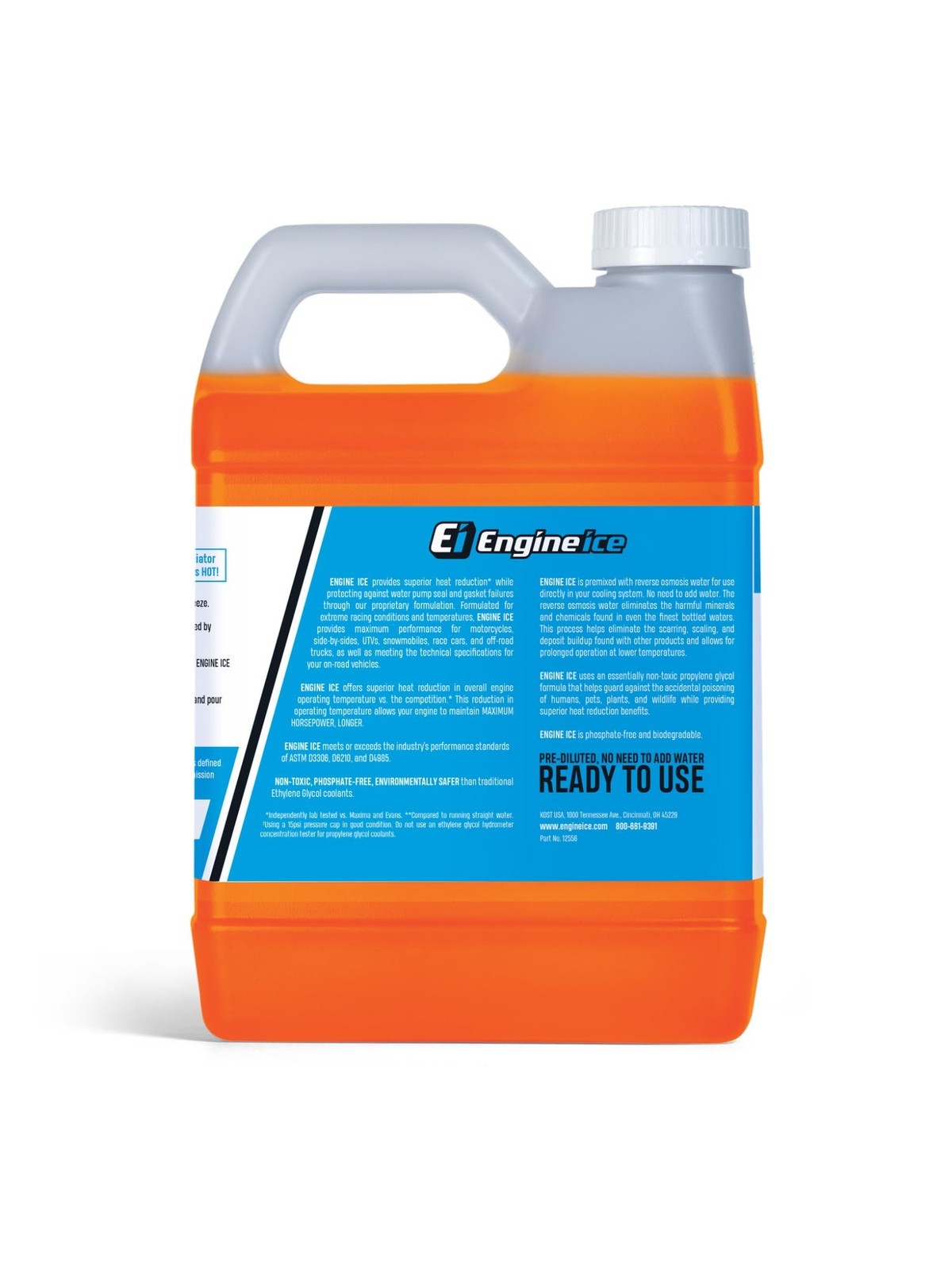 Engine Ice Hi-Performance ATV and SXS Coolant - Orange, 1/2 Gallon