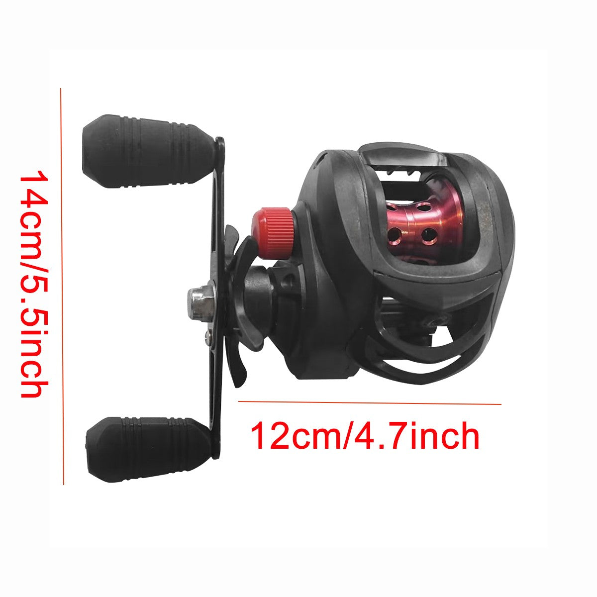 Baitcasting Fishing Reel 7.2:1 Gear Ratio, Metal Spool, Heavy Duty Drag