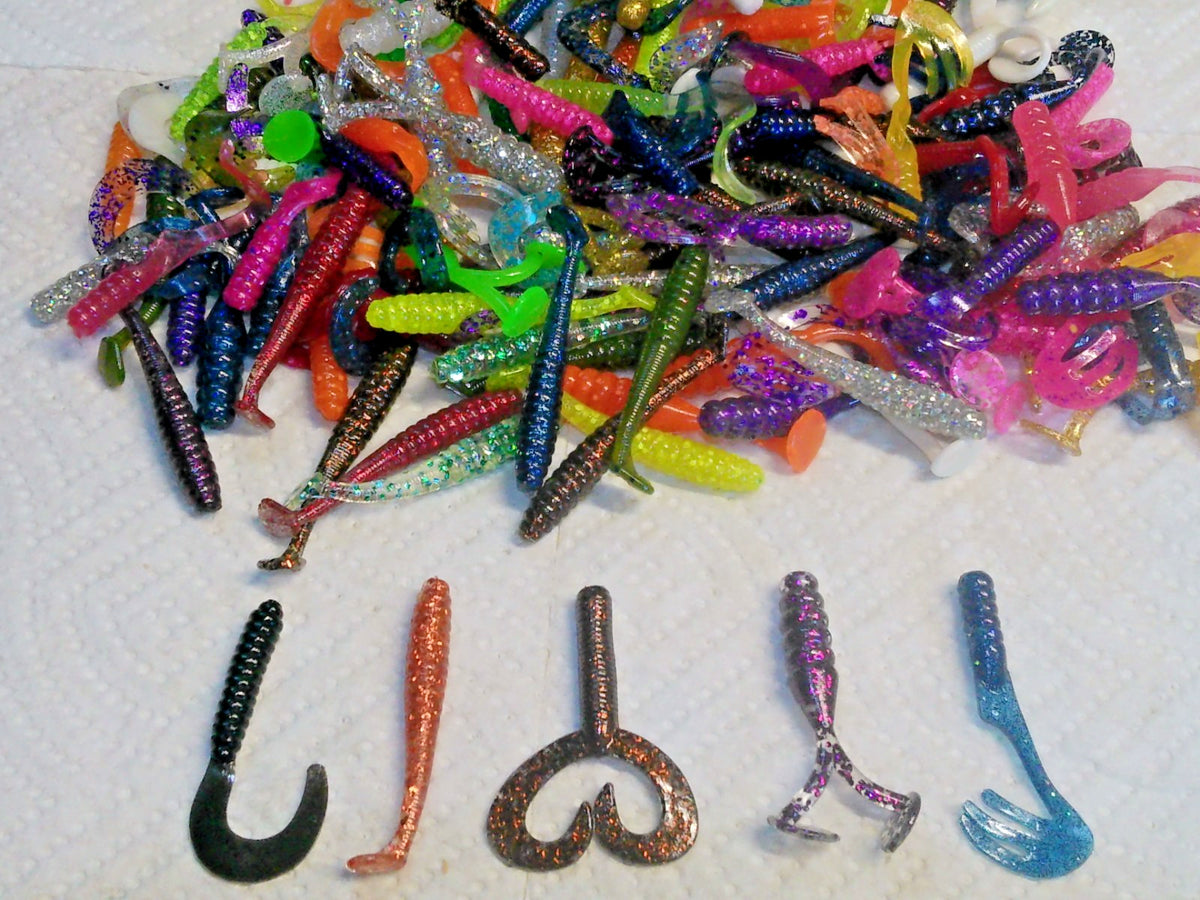 Assorted Crappie Fishing Lures Set - 125 Soft Plastic Baits with Multiple Designs