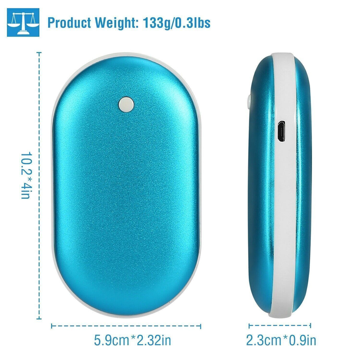 Rechargeable Hand Warmers Power Bank with USB Charging and Adjustable Heat