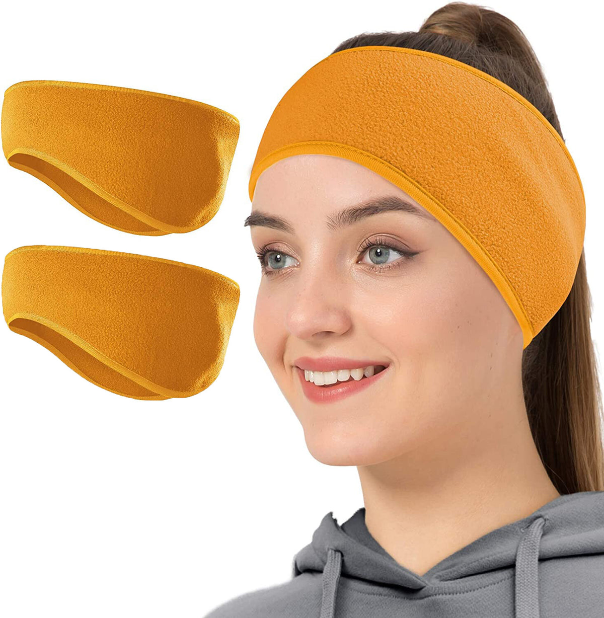 Winter Ear Warmer Headbands for Men Women Kids - Fleece Ski & Outdoor Gear