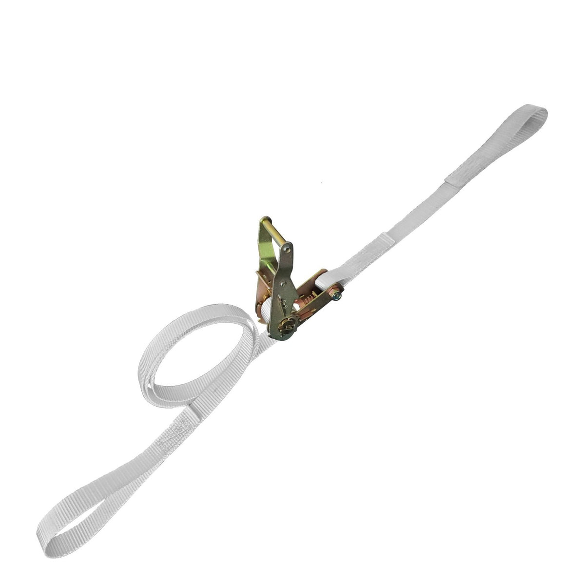 Heavy Duty 1-Inch x 20 Feet Ratchet Tent Strap with Loop End for Tie Downs