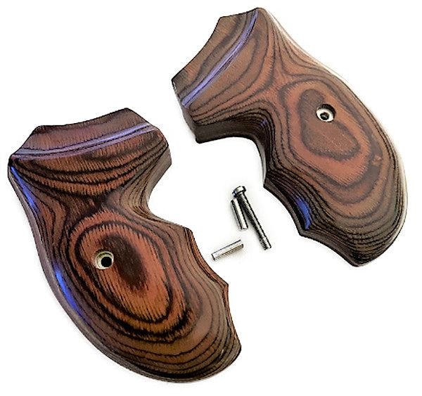 Universal Rosewood Revolver Grips for Charter Arms PRO