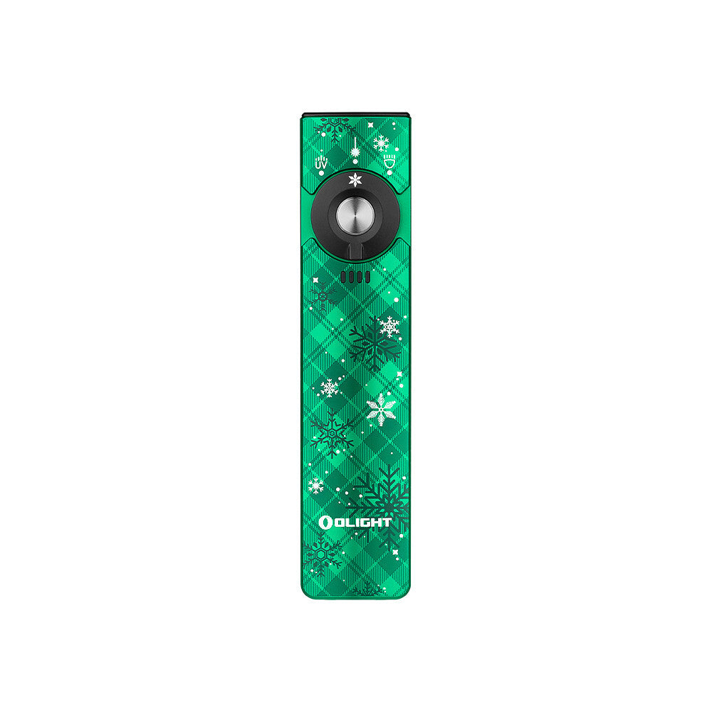 Olight Arkfeld Pro Snowflake Green CW Flat Flashlight - 1300 Lumens, LED, UV, Laser