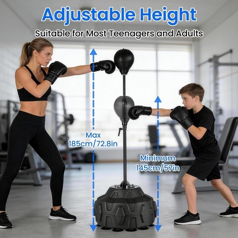 Freestanding Reflex Speed Boxing Bag with Adjustable Stand for Training