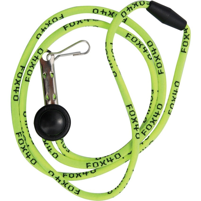 Sport Safety Whistle with Cushioned Mouth Grip - Neon Green & Black