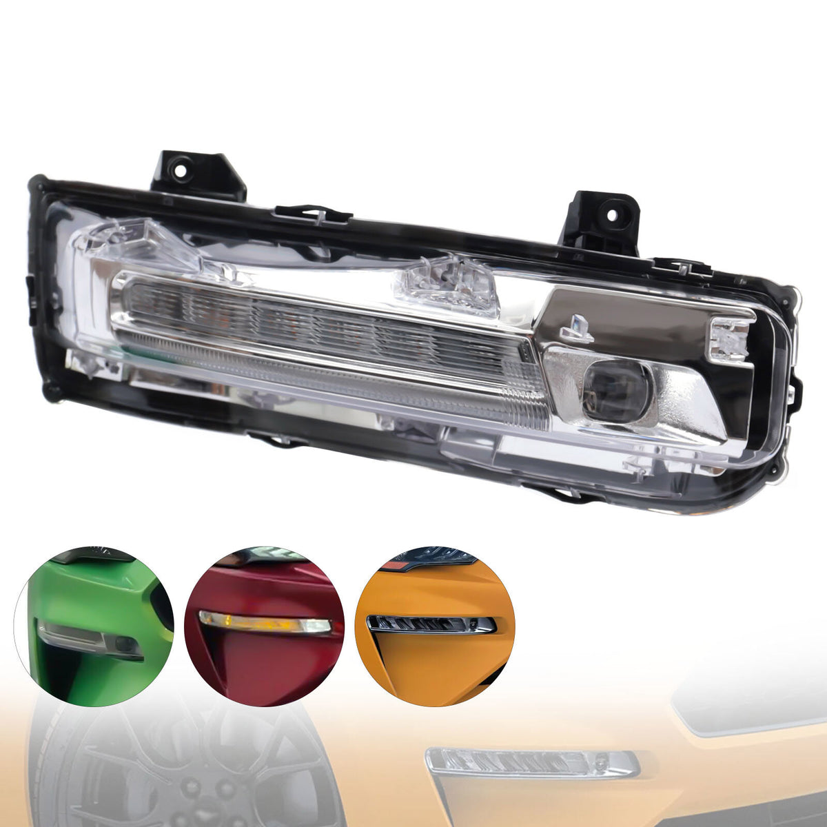 Passenger Side LED Fog Light for Ford Mustang 2018-2020 - White & Yellow