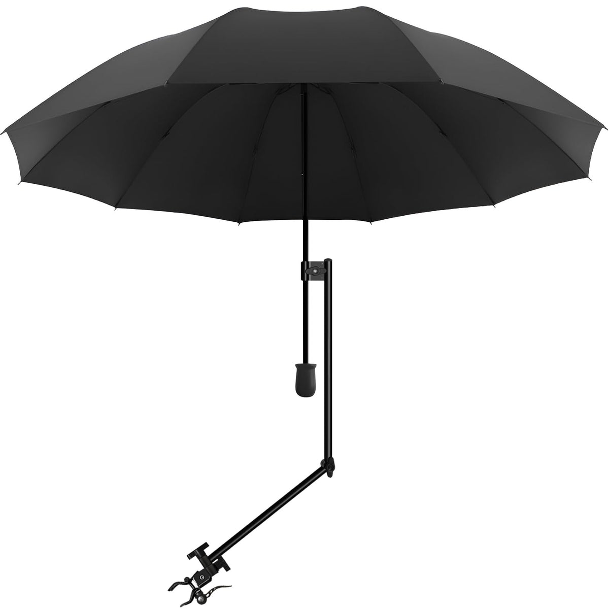 Beach Umbrella with UPF 50+ Sun Protection and Adjustable Clamp
