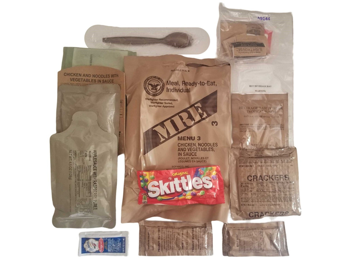 2024-2025 US Military MRE Meal Ready to Eat Assorted Menu Options