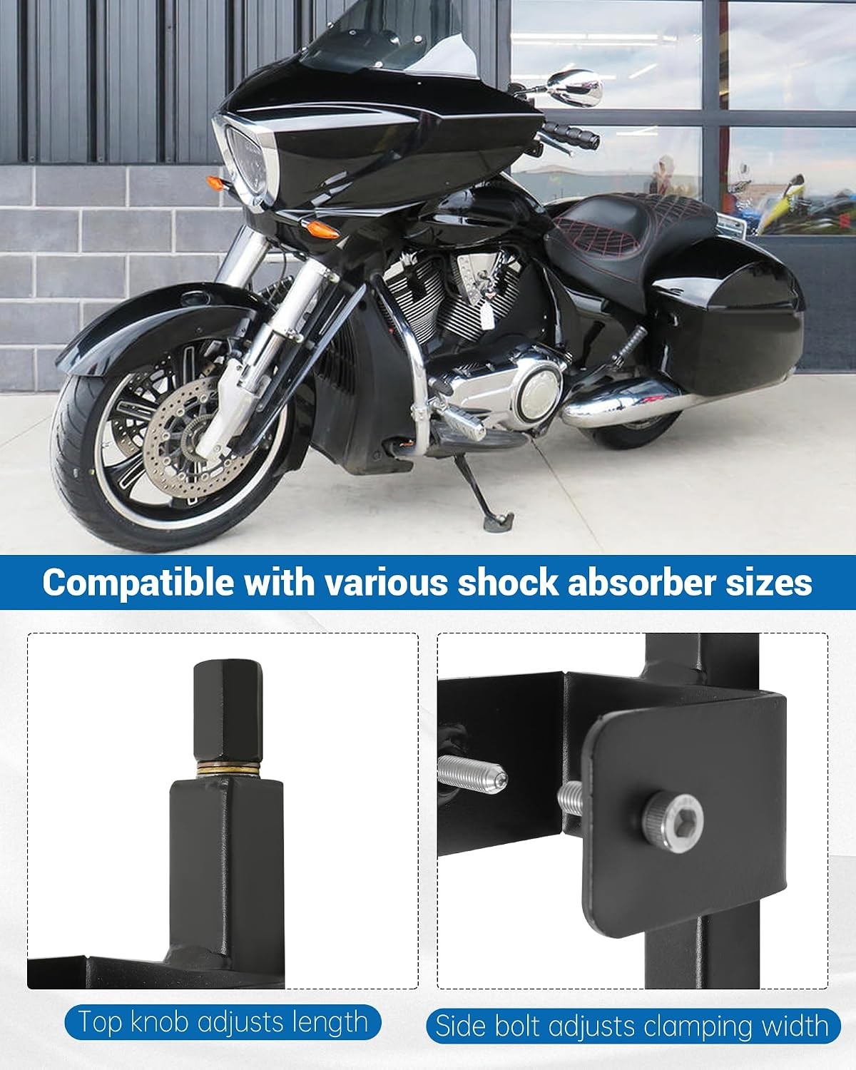 Fork Spring Compressor Tool for Motorcycle Suspension Repair - Carbon Alloy Steel