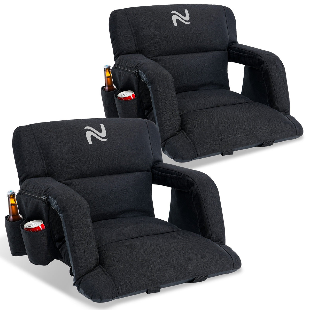 Adjustable Stadium Seat Cushion with Back Support for Bleachers - Multiple Sizes