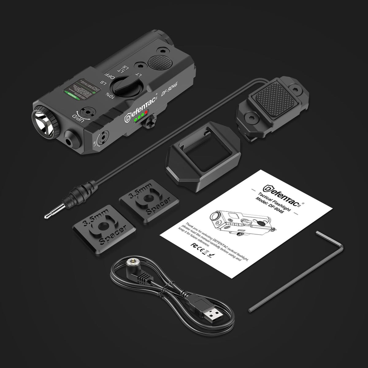 Green Laser Light Combo with Flashlight and Lever Indicator for Rifle