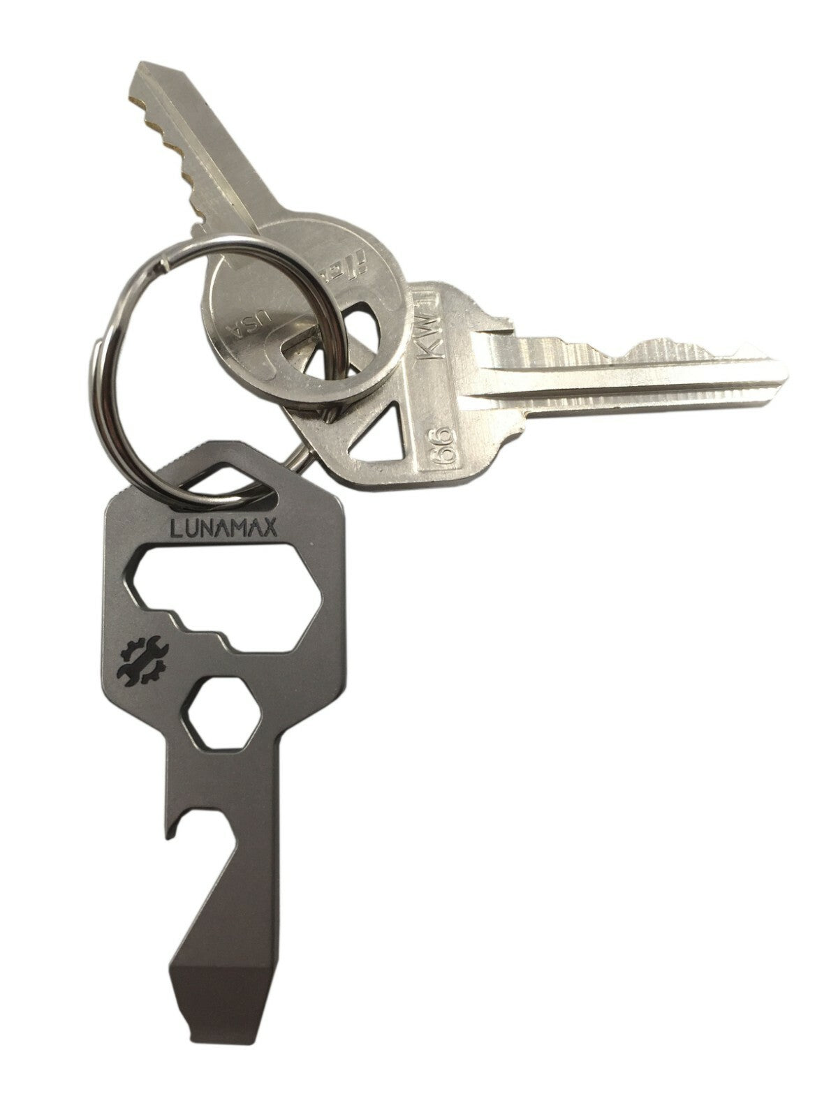 Titanium 8-in-1 Keychain Multi-Tool with Bottle Opener & Wrench