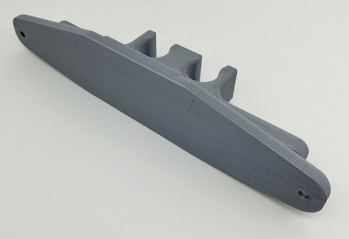 3D Printed Ski Wall Mount Holder Silver PLA Plastic | Ski Equipment Organizer