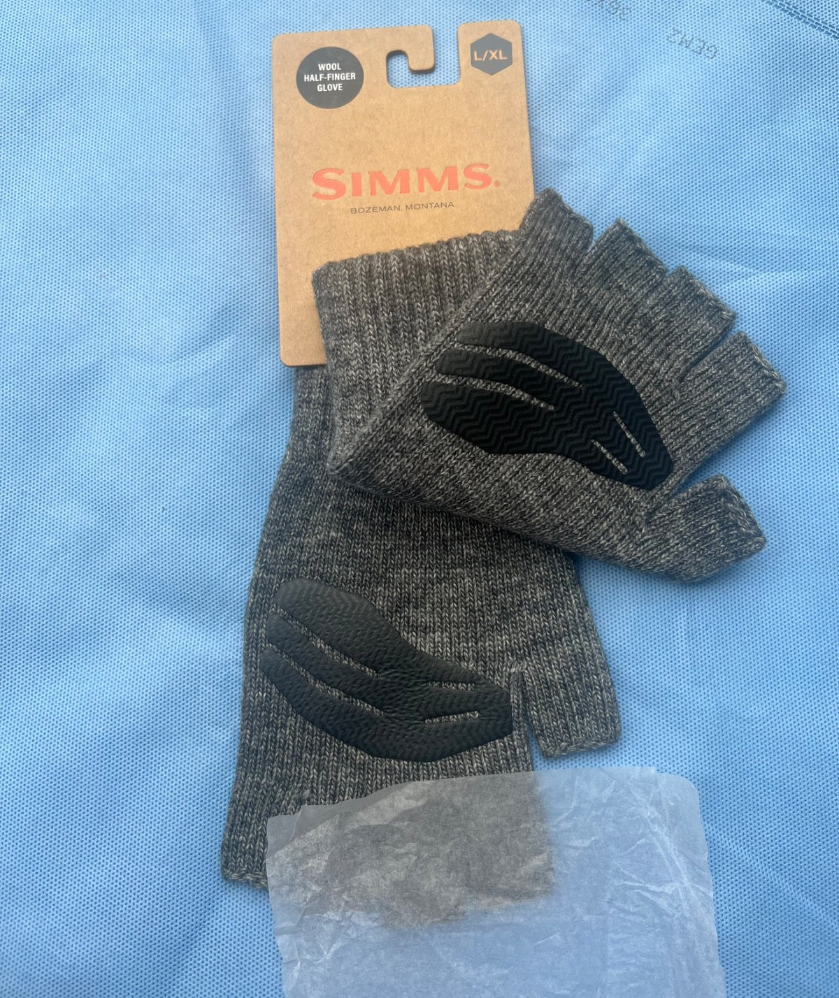 Simms Wool Half Finger Glove for Fishing Size L/XL Waterproof Warm