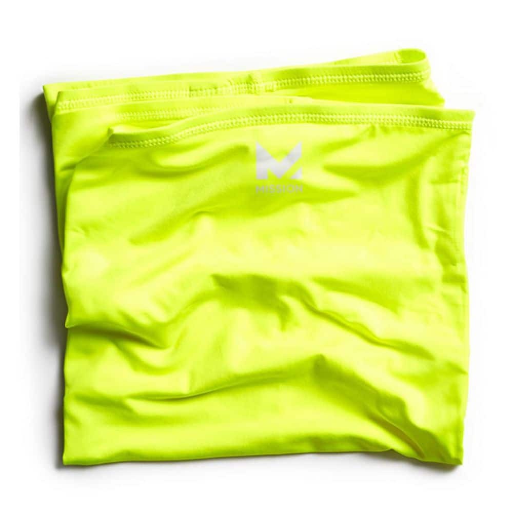 Unisex Hi Vis Yellow Cooling Neck Gaiter - Safety and UV Protection