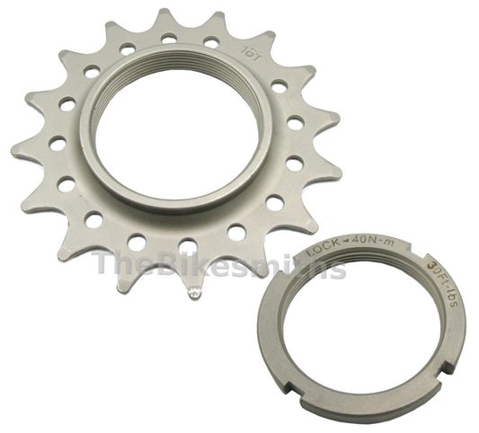 High-Quality Track Cog & Lockring Set for Fixed Gear Bikes - Multiple Sizes