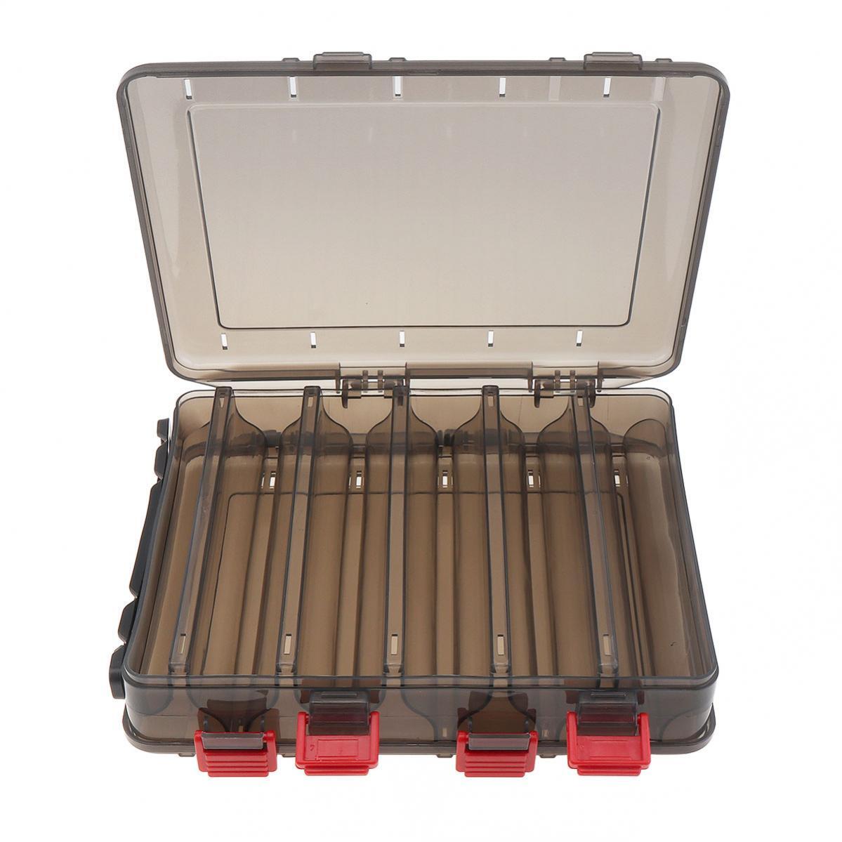 Portable Fishing Tackle Box with 10 Compartments, Waterproof Organizer Case