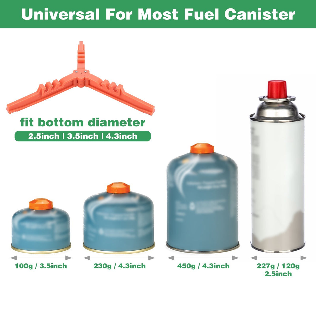 Portable Camping Stove Burner with 1LB Propane Tank Adapter for Backpacking & Outdoor Cooking
