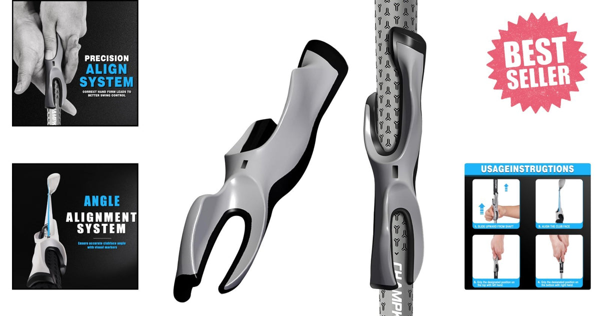 Golf Grip Trainer for Stable Swing - Improves Control & Accuracy