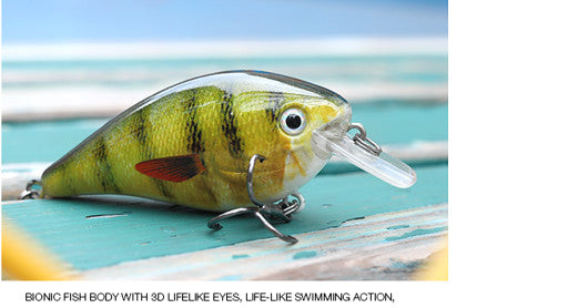 Squarebill Crankbait Lure 2.4 Inch 5-Pack - High-Def Fish Attractor for Shallow Water Fishing