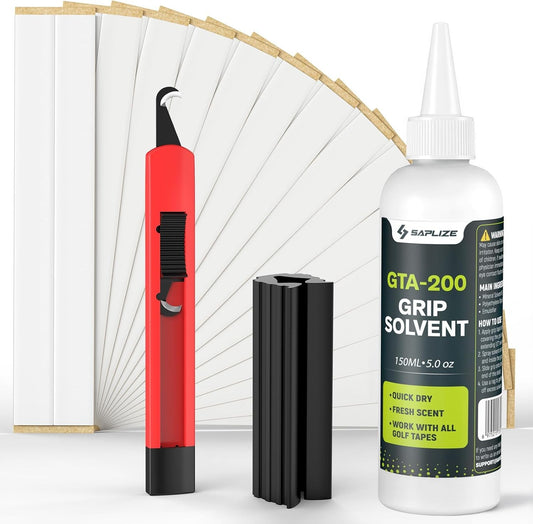 Golf Club Regripping Repair Kit with Tape Solvent & Hook Blade