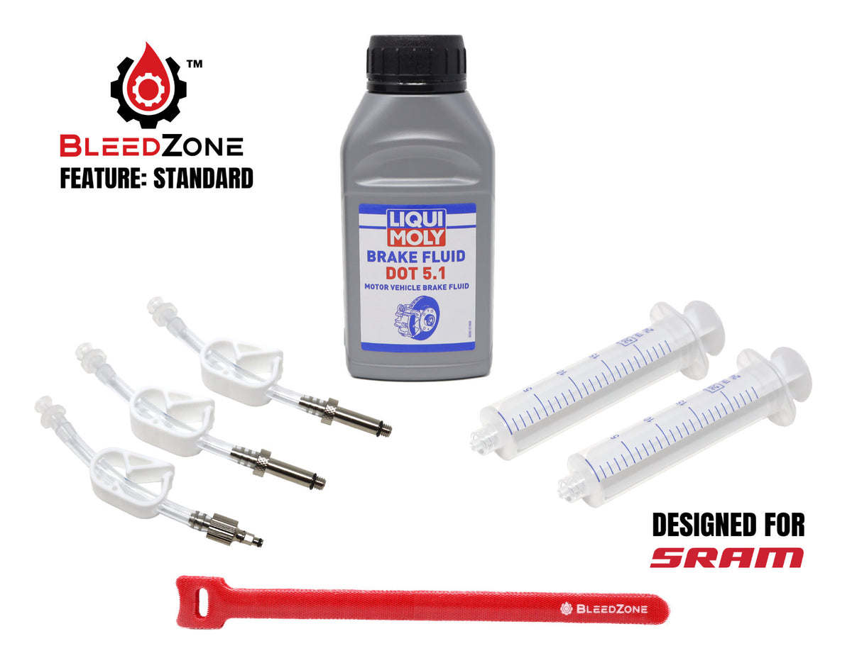 Bicycle Brake Bleed Kit for SRAM Hydraulic Brakes with Bleeding Edge Tool
