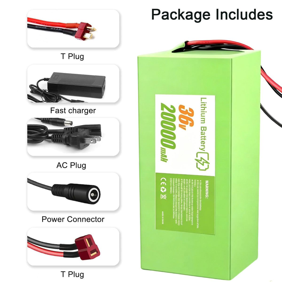 Electric Bicycle Battery Pack 36V 48V 52V 10Ah-30Ah for E-Bikes UL Certified
