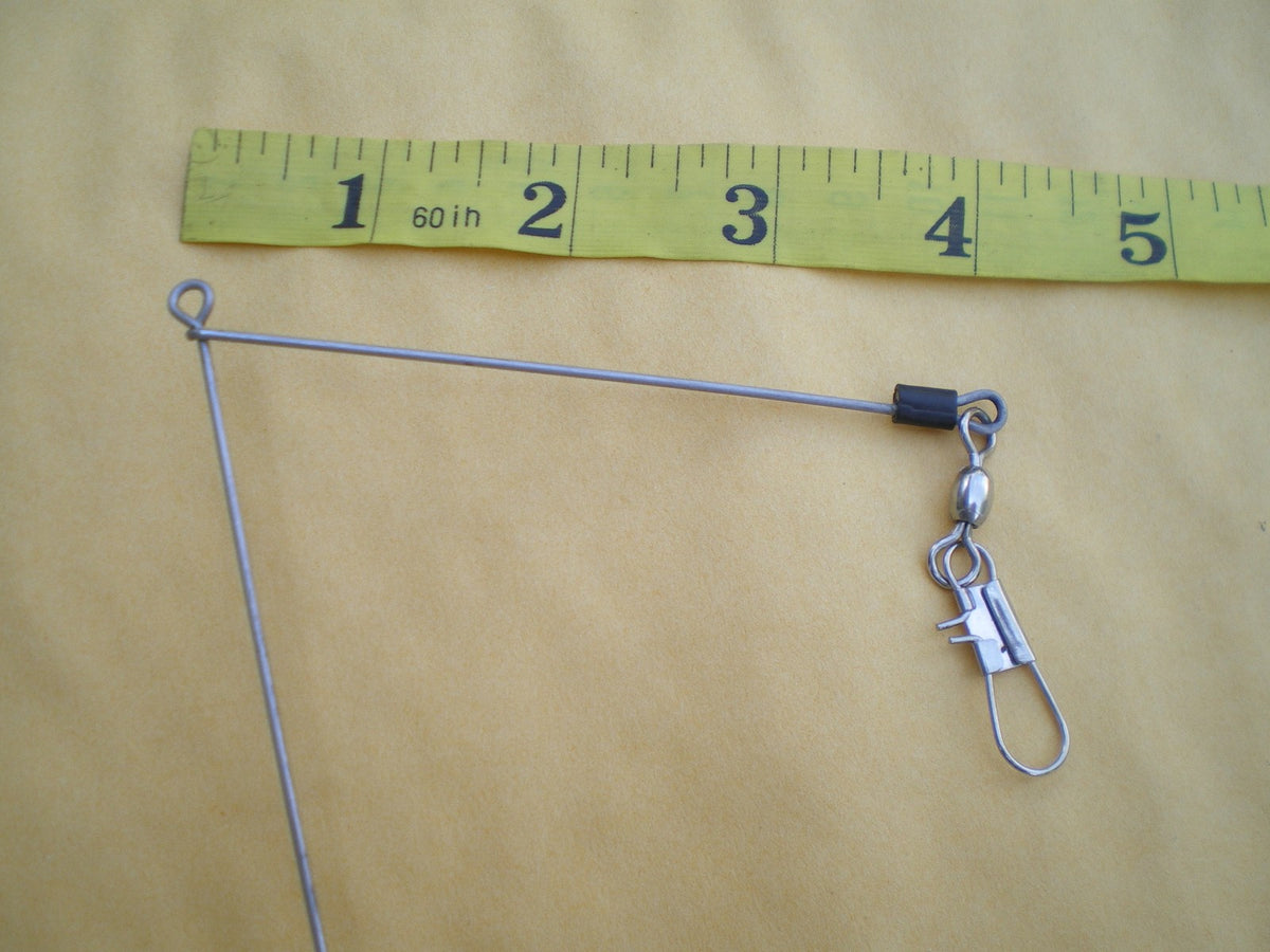 12 Pcs 4 oz Stainless Steel Bottom Bouncer Sinkers with 10" Legs & Swivel
