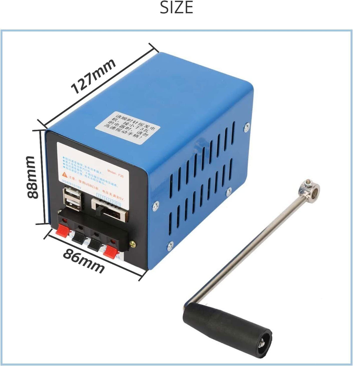USB Hand Crank Emergency Power Generator for Camping and Outdoor Use