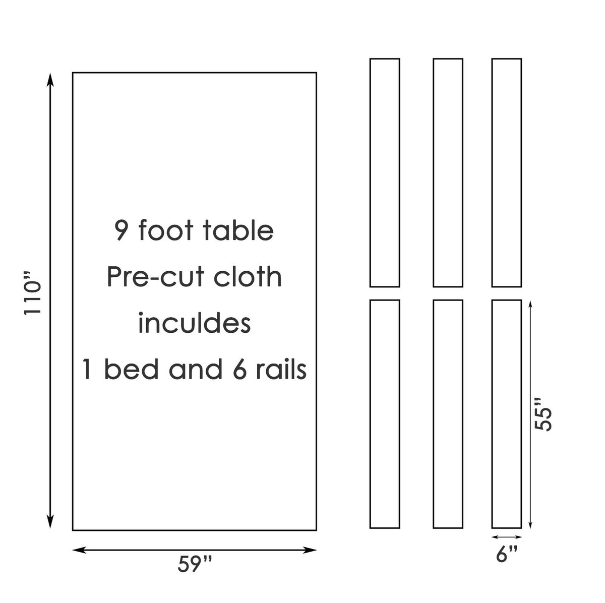 Pro Grade Worsted Pool Table Cloth – Pre-Cut Bed & Rails Set