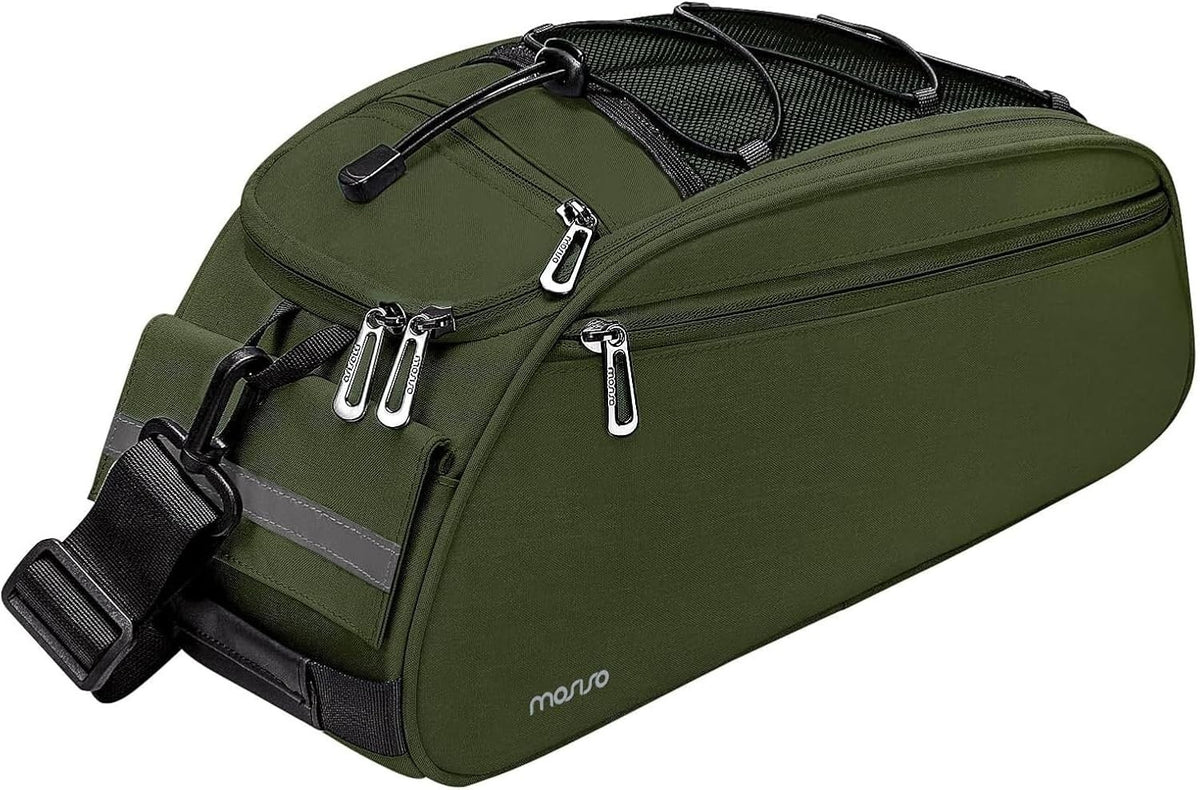 Waterproof Bicycle Rack Bag with Large Capacity and Reflective Strip - Rear Seat Pouch for Cycling