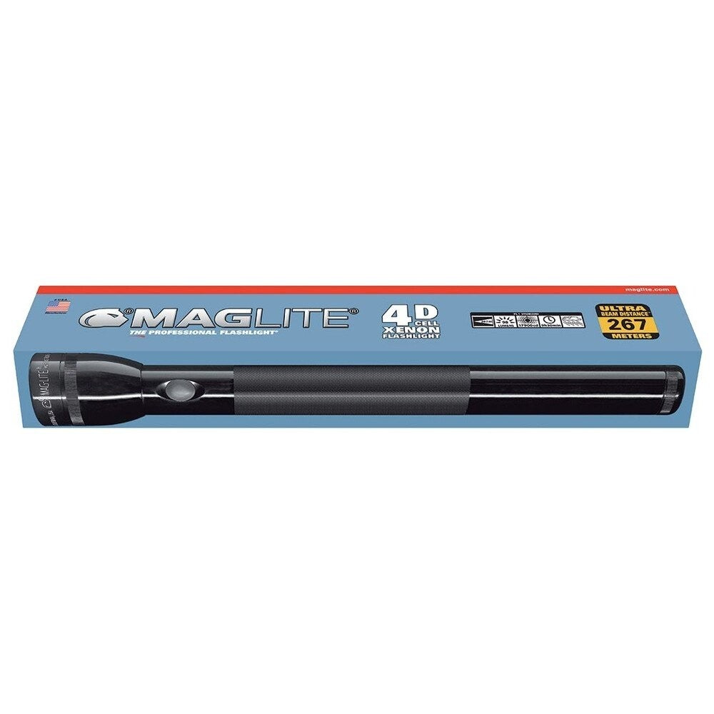 Maglite 4-Cell D-Cell Flashlight Black - Full Size, Water-Resistant