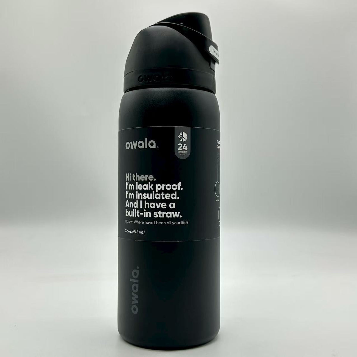 40oz Stainless Steel Insulated Water Bottle with Leak-Proof Lid and Built-in Straw