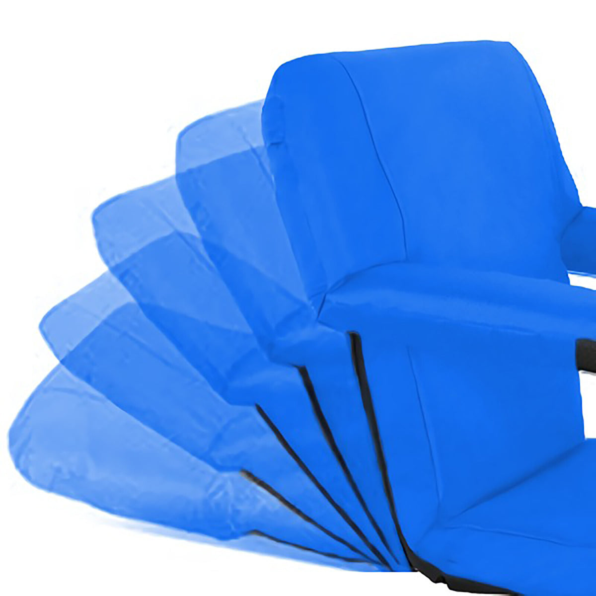 Portable Stadium Seat Chair with Reclining Backrest and Padded Cushion