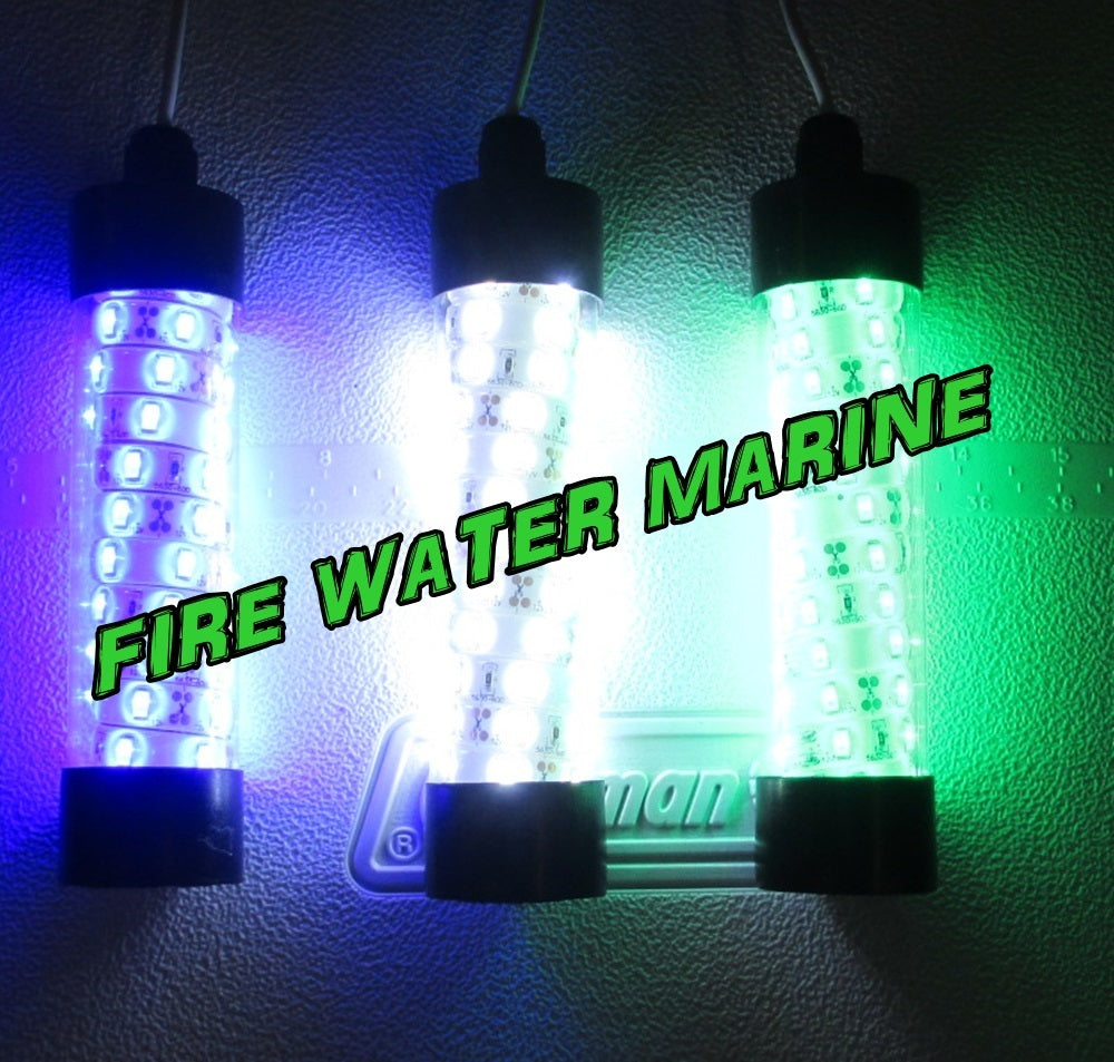 12V Underwater LED Fishing Light for Night Crappie & Marine Use - Multiple Colors